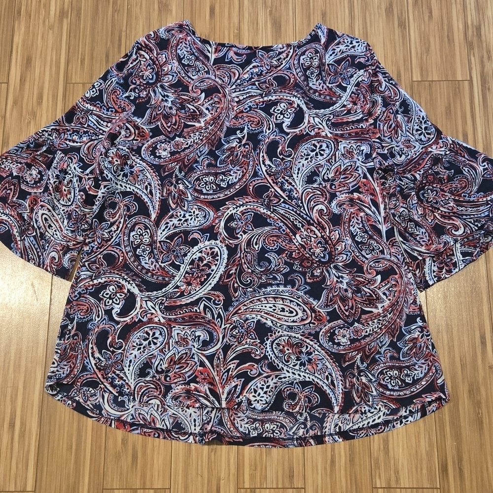 NWOT Roz & Ali Paisley Top - Picture 8 of 9